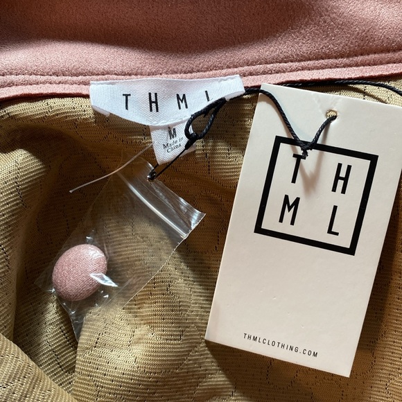 THML faux suede and leopard print jacket medium NWT - Picture 8 of 10